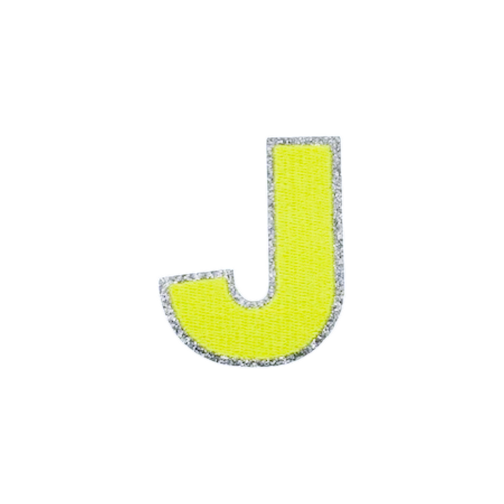 Glitzer Patches Neon gelb