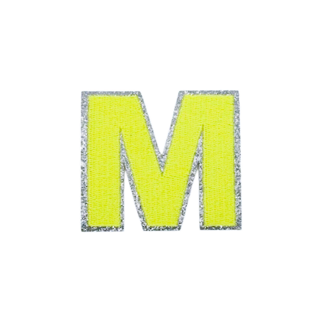 Glitzer Patches Neon gelb