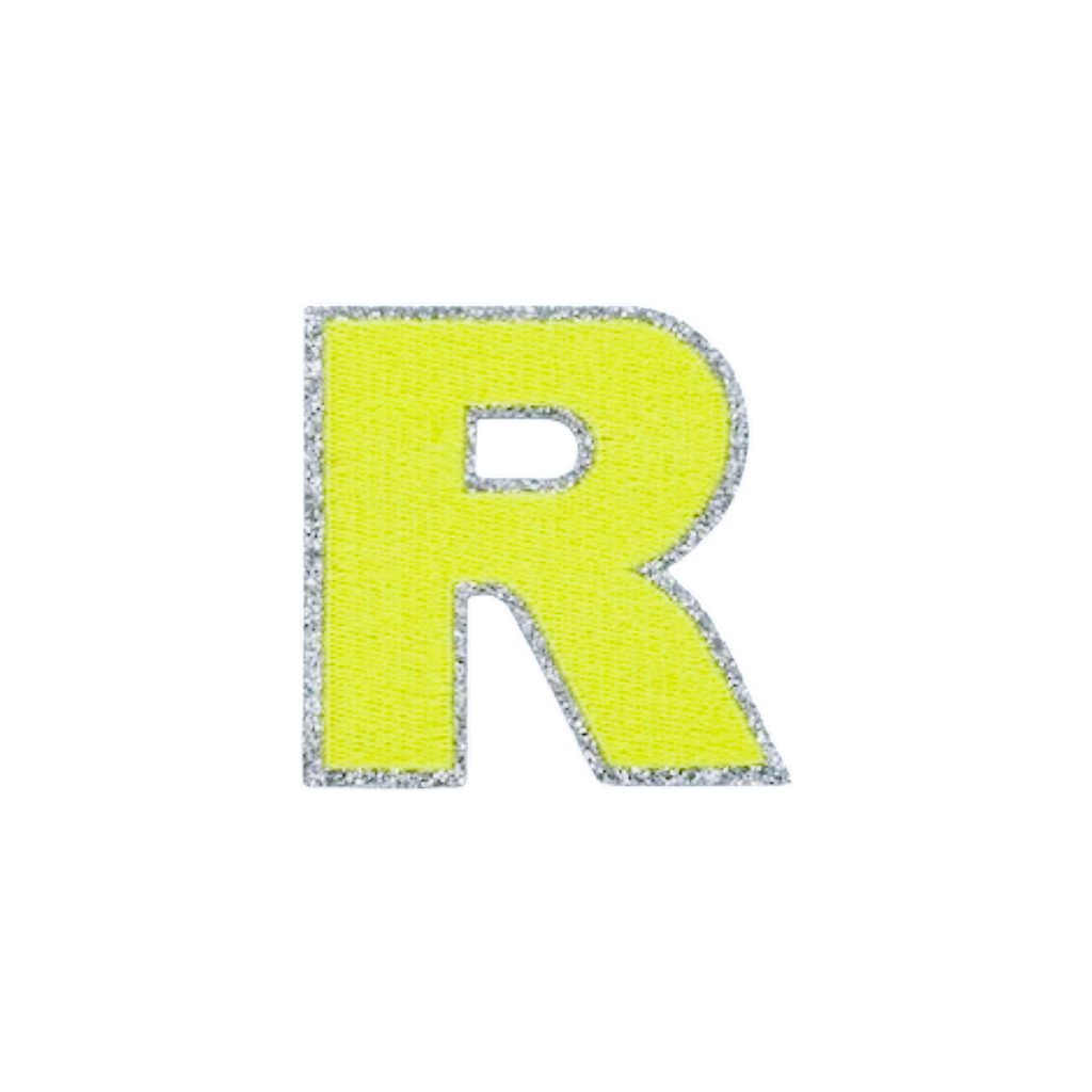 Glitzer Patches Neon gelb