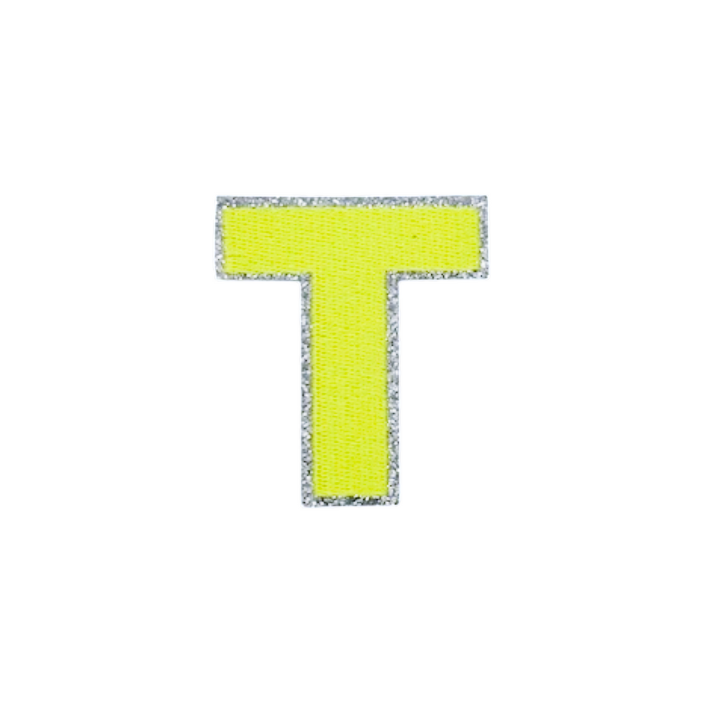 Glitzer Patches Neon gelb