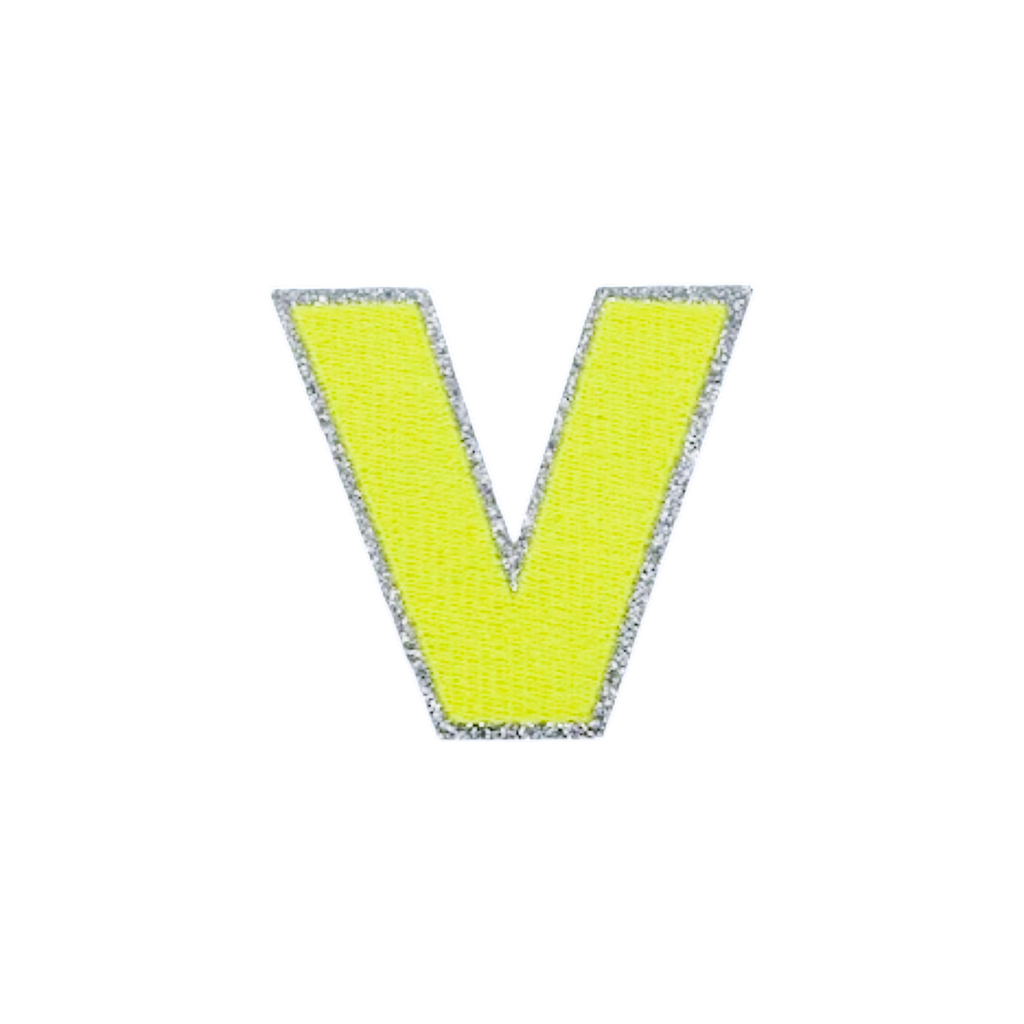 Glitzer Patches Neon gelb