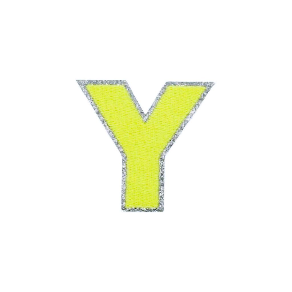 Glitzer Patches Neon gelb