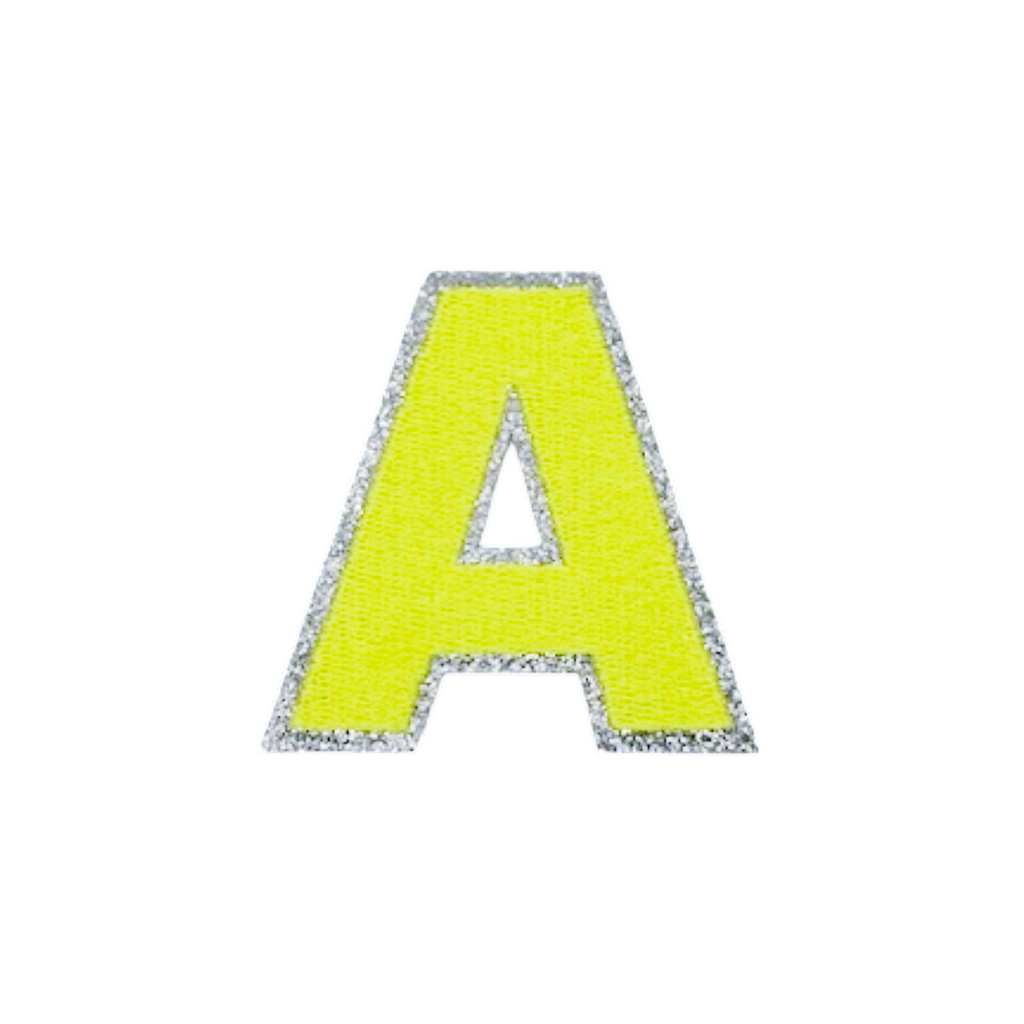 Glitzer Patches Neon gelb