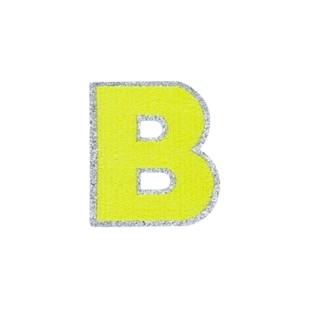 Glitzer Patches Neon gelb