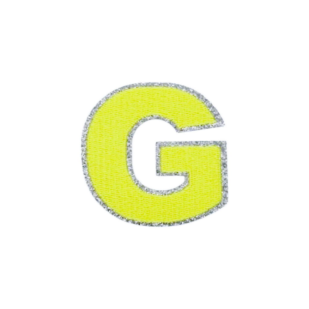 Glitzer Patches Neon gelb