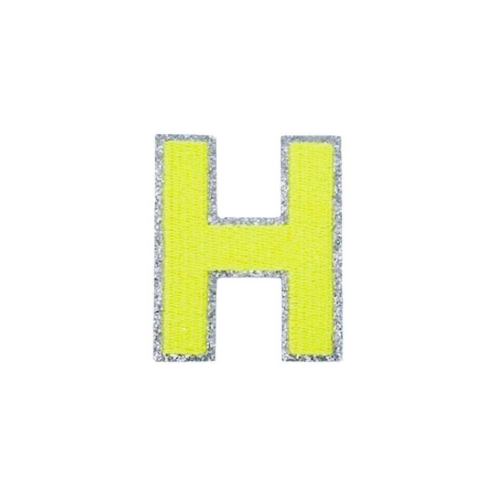 Glitzer Patches Neon gelb