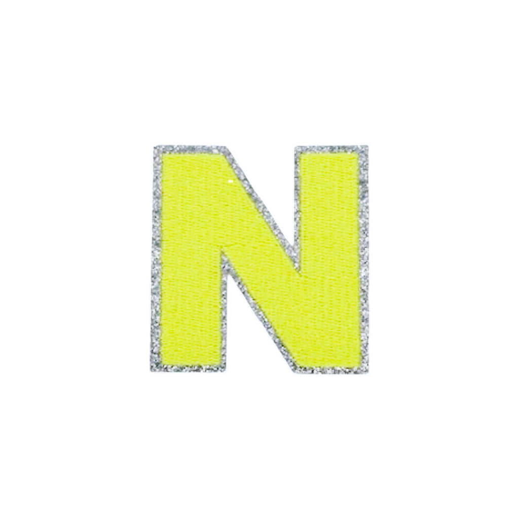 Glitzer Patches Neon gelb